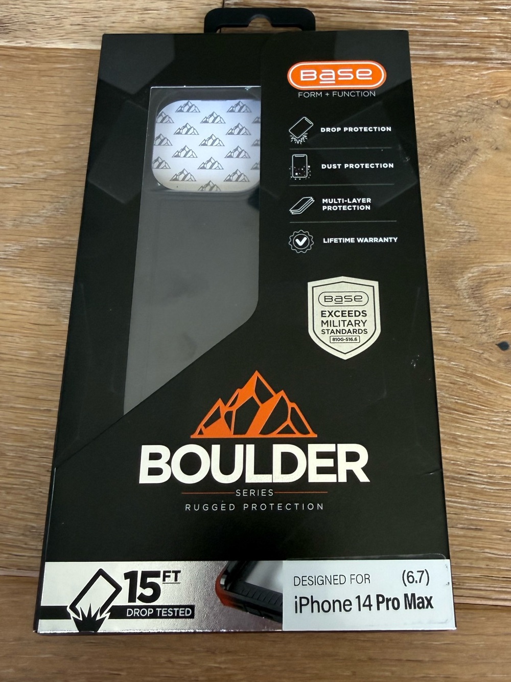 Boulder Series Rugged Protection Case for iPhone 14 Pro Max - Black